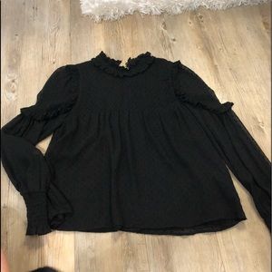 peasant style black top